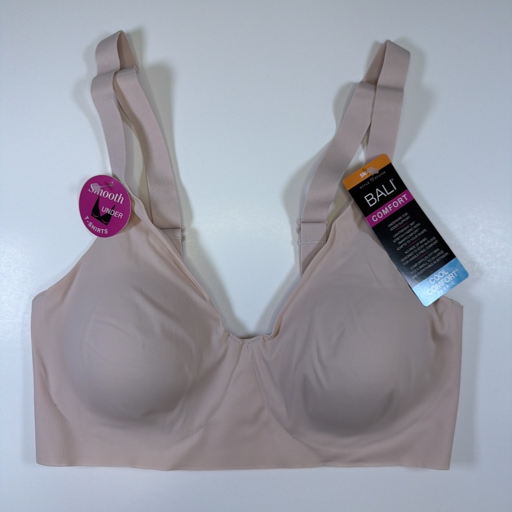 Bali Womens Comfort Revolution EasyLite Underwire Bra Size Small Pink NWT DF3498